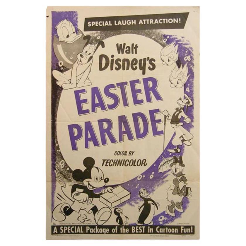 Mickey Mouse, Easter Parade, Unframed Poster, 1953 For Sale