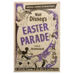 Vintage Mickey Mouse, Easter Parade, Unframed Poster, 1953