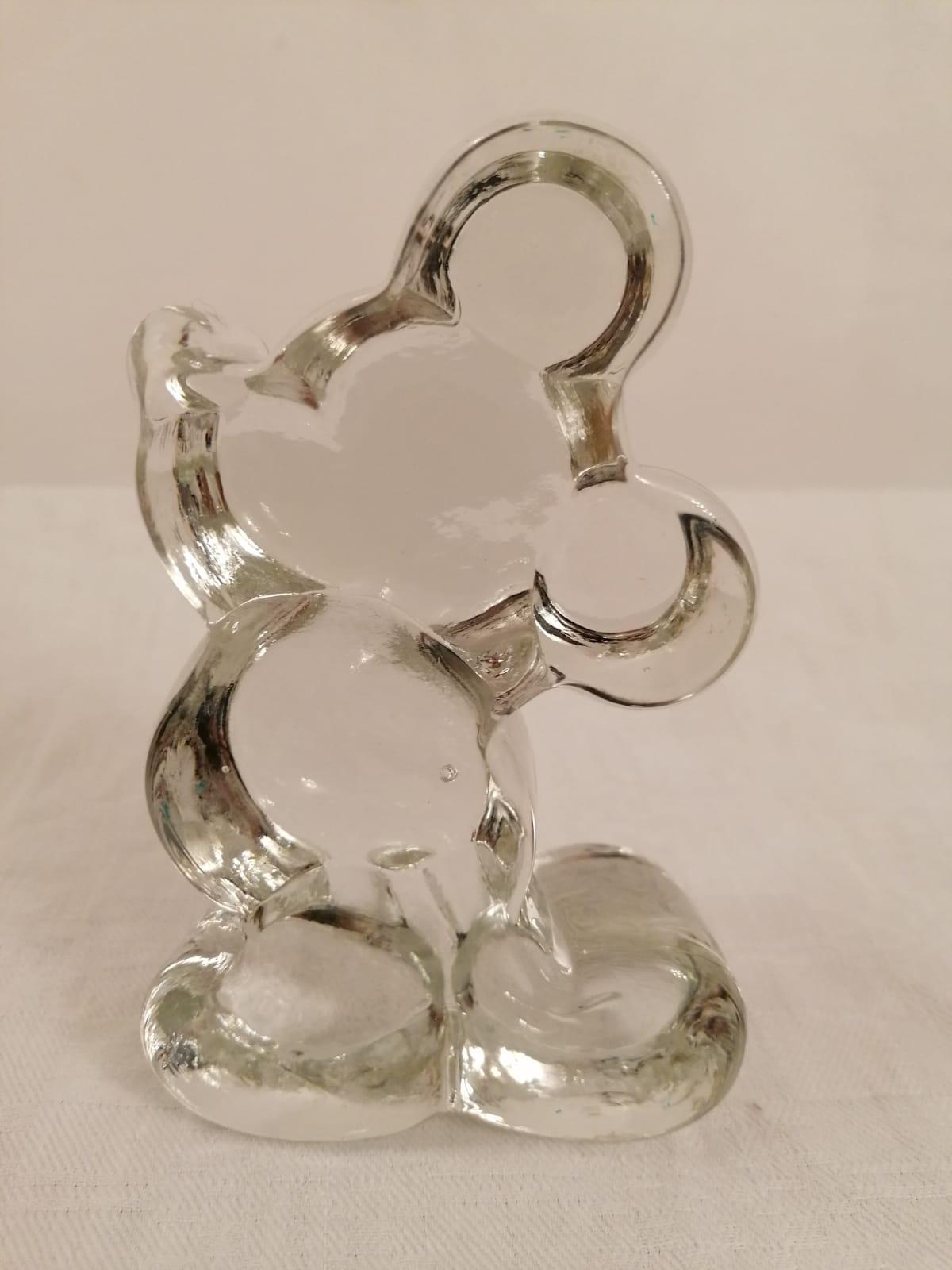 glass mickey mouse figurine