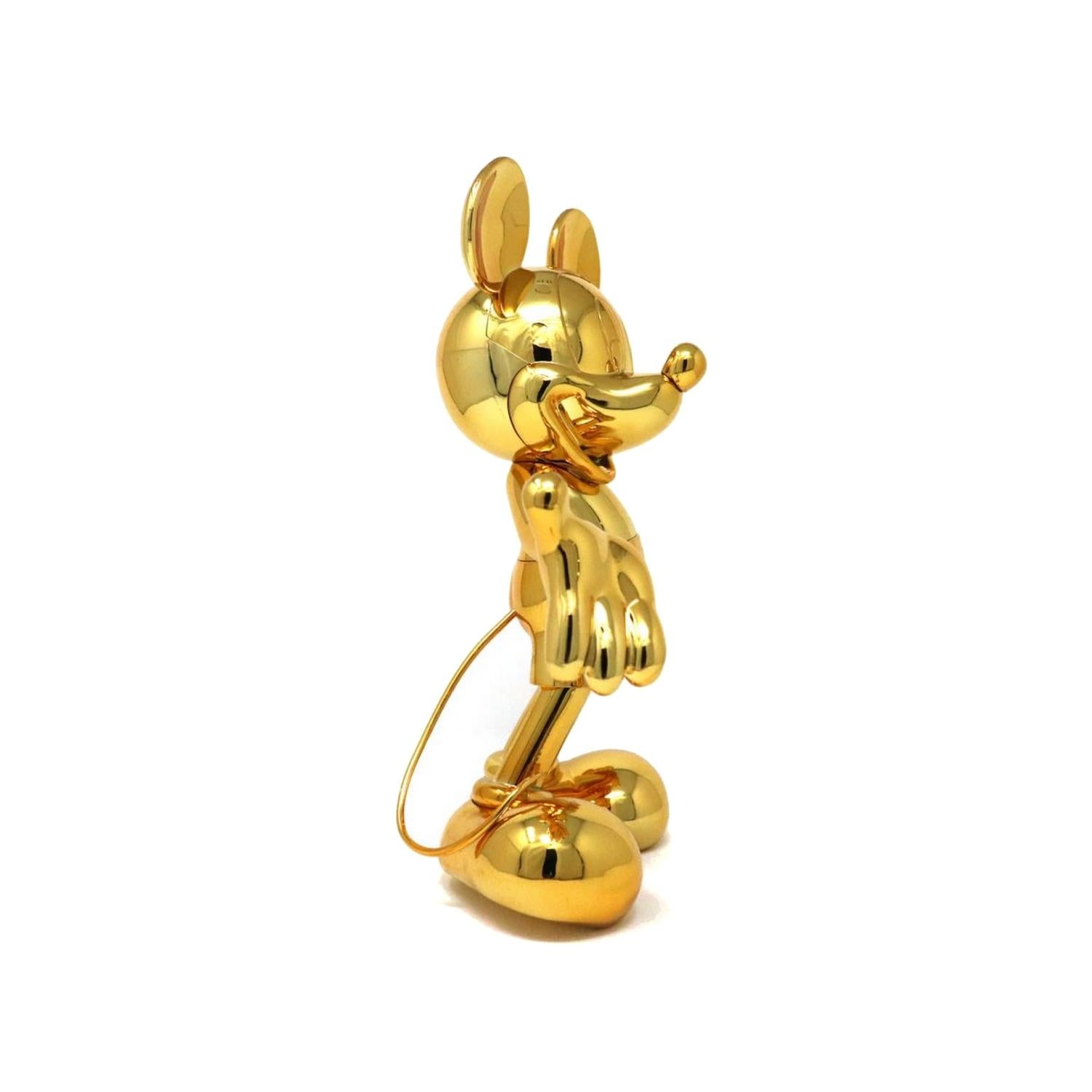 Modern In Stock in Los Angeles, Mickey Mouse Metallic Chrome Gold, Pop Figurine