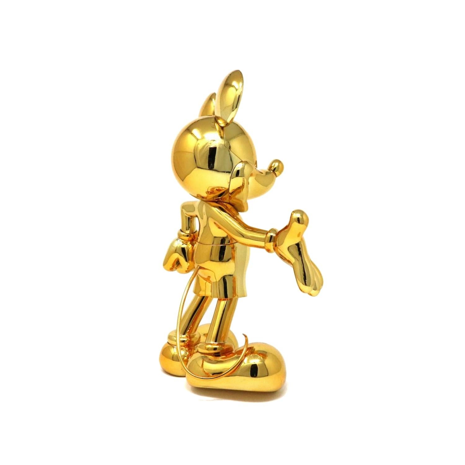 French In Stock in Los Angeles, Mickey Mouse Metallic Chrome Gold, Pop Figurine