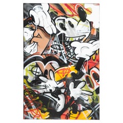 Mickey Mouse Grafitti Art on Canvas by Richard Holmes