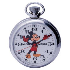 Mickey Mouse New, Old Stock Open Faced Pocket Watch from 1960's