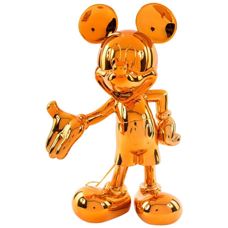 In Stock in Los Angeles, Mickey Mouse Orange Metallic Pop Sculpture Figurine