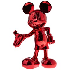 Mickey Mouse Red Metallic Pop Sculpture Figurine, In stock in Los Angeles