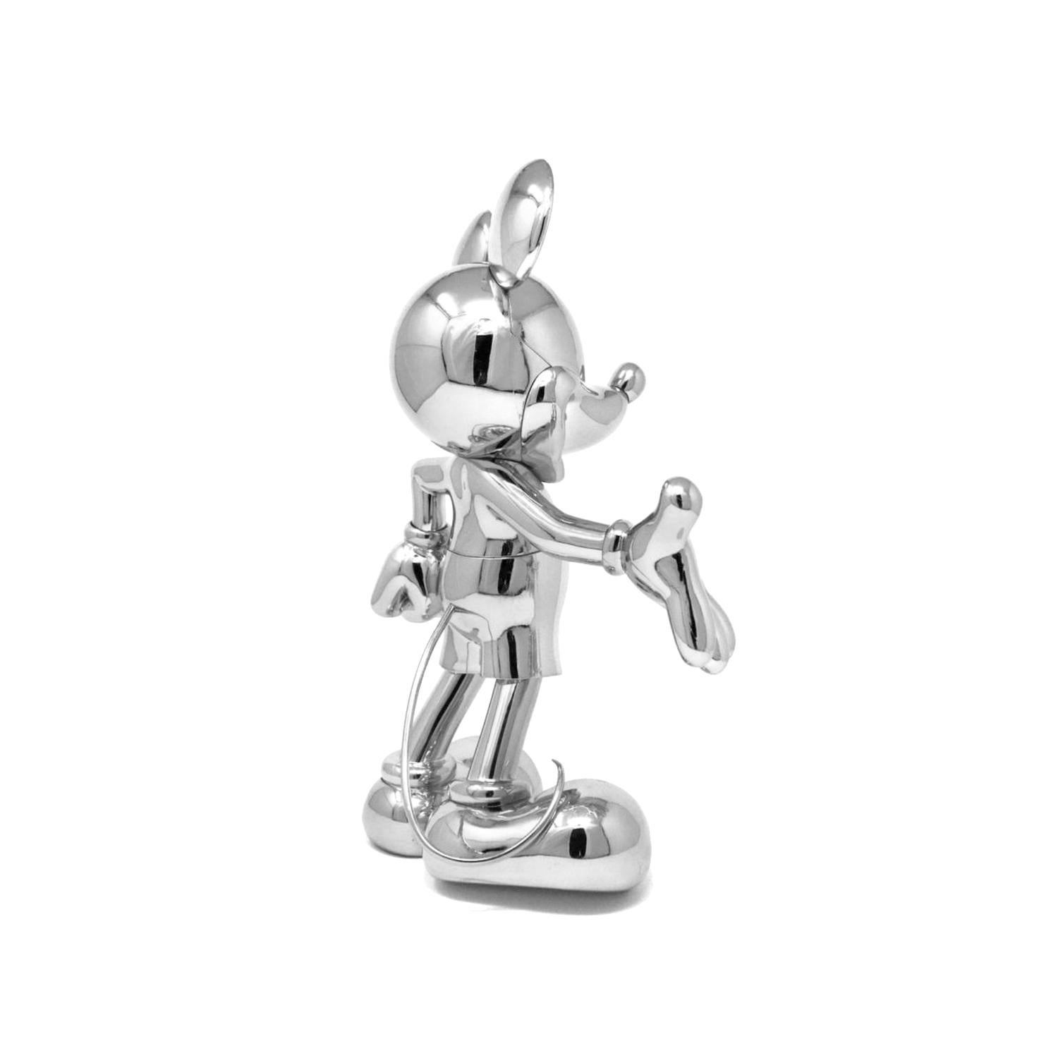 Mickey Mouse Metallic Chrome Silver, Pop Figurine In New Condition In Beverly Hills, CA