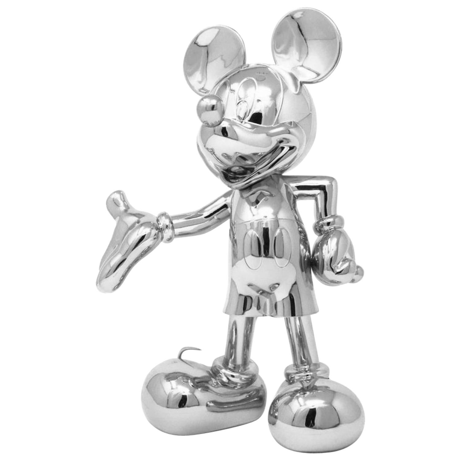 Mickey Mouse Metallic Chrome Silver, Pop Figurine