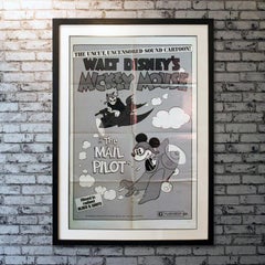 Mickey Mouse, The Mail Pilot, Unframed Poster, 1974