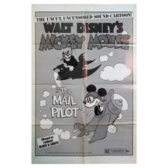 Mickey Mouse, The Mail Pilot, Unframed Poster, 1974