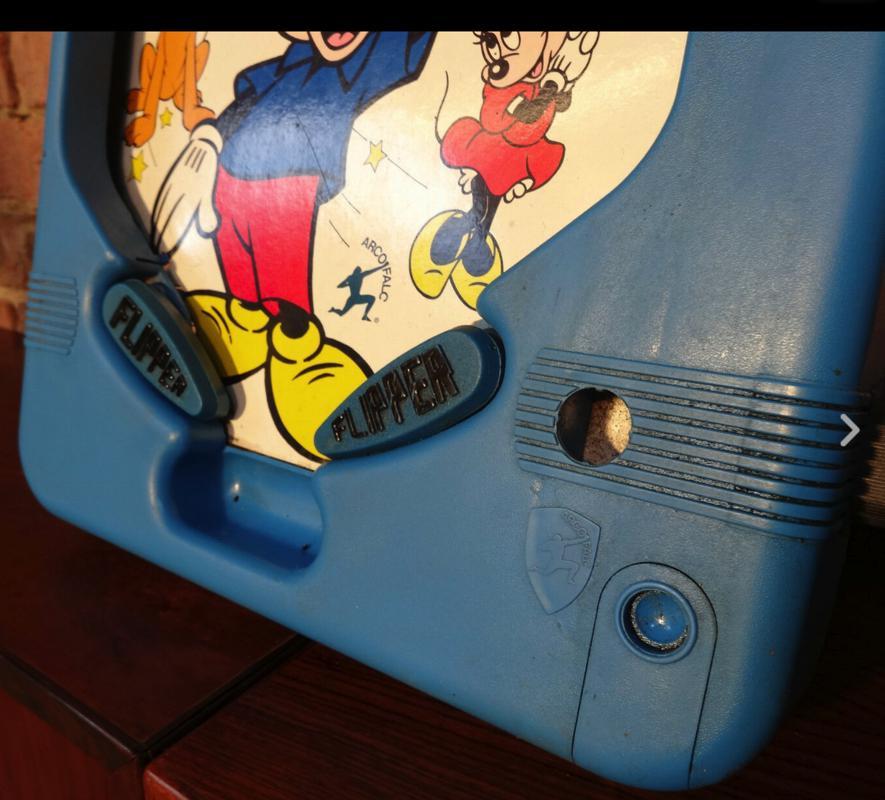 Mid-Century Modern Mickey Mouse 1960 Retro Vintage Original Walty Disney Pinball Tabletop Game