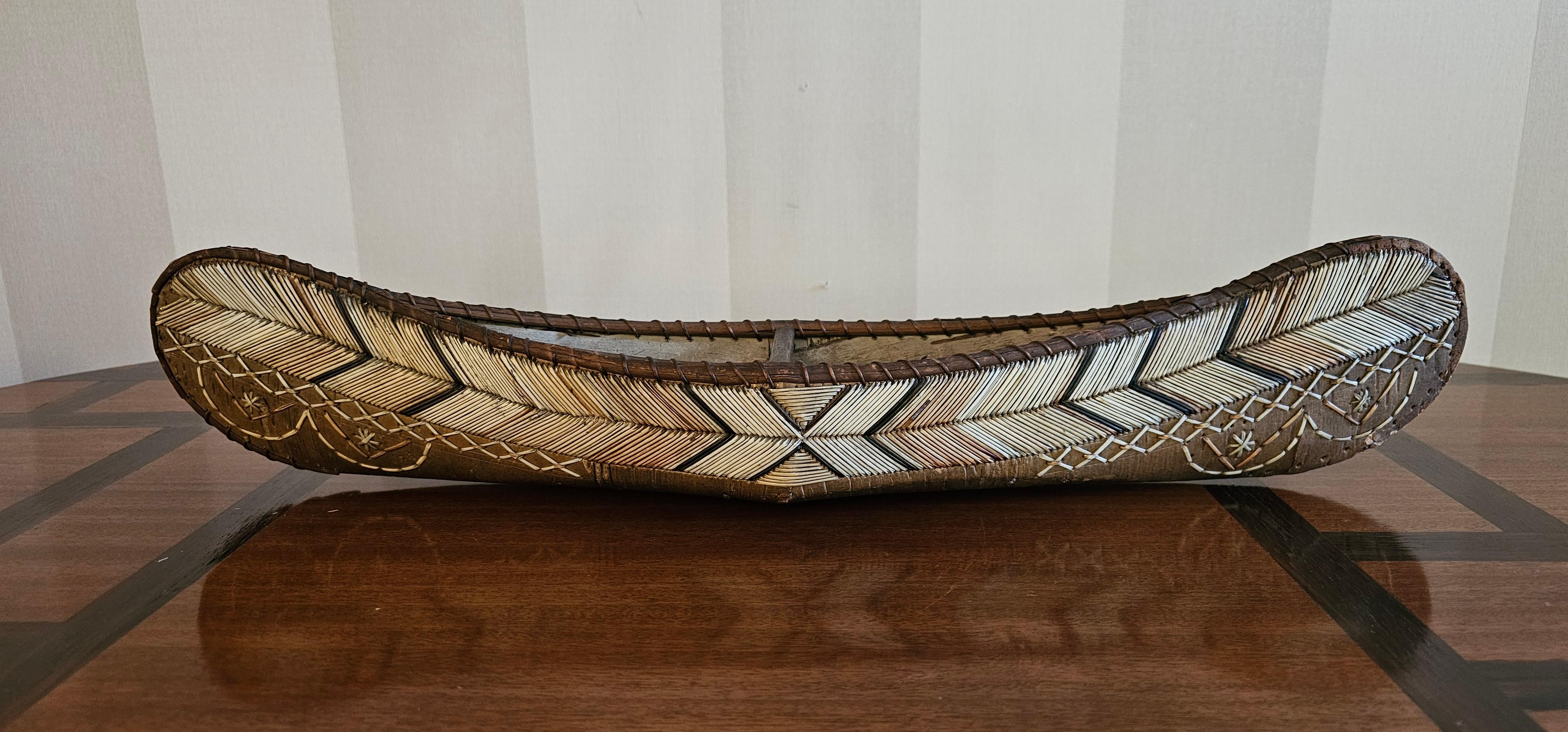 19th Century MicMac Canoe For Sale