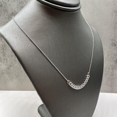 Micro Cuban Diamond Necklace in 14kt White Gold – 0.25ctw, 17.5in, New