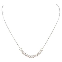 Micro Cuban Diamond Necklace in 14kt White Gold – 0.25ctw, 17.5in, New