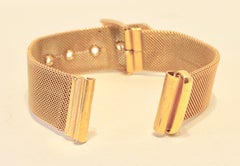 Micro Gold Hardware Mesh 'Buckle'-Stil Verstellbares Uhrenarmband