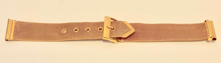 Micro Gold Hardware Mesh 'Buckle' Style Adjustable Watch Strap For Sale ...
