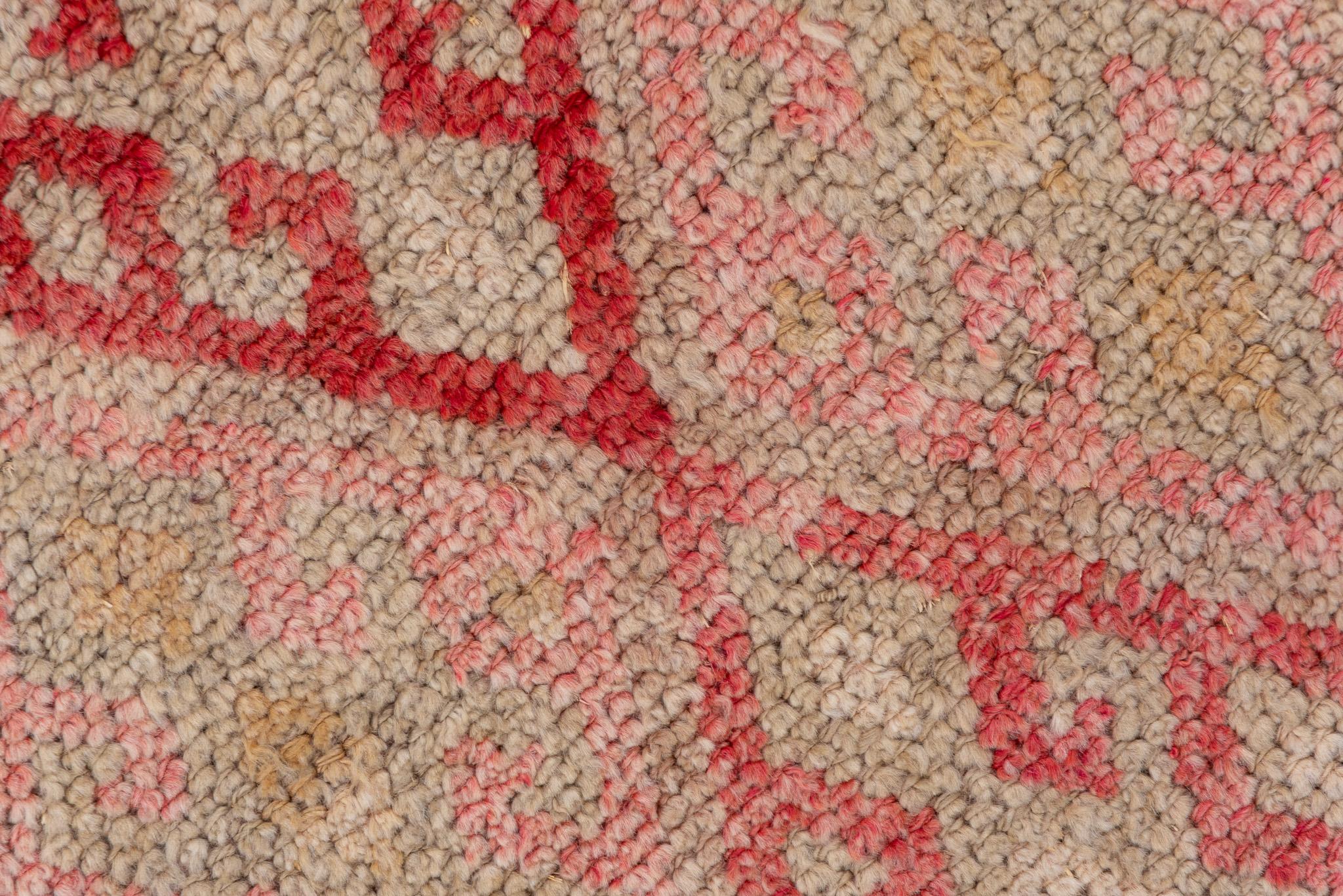 XX secolo Runner Micro Medallion rosso osso e rosa pastello in vendita