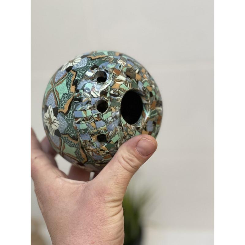20th Century Micro-Mosaic Ceramic Vase by Jean Gerbino for Vallauris, France, 1950s For Sale