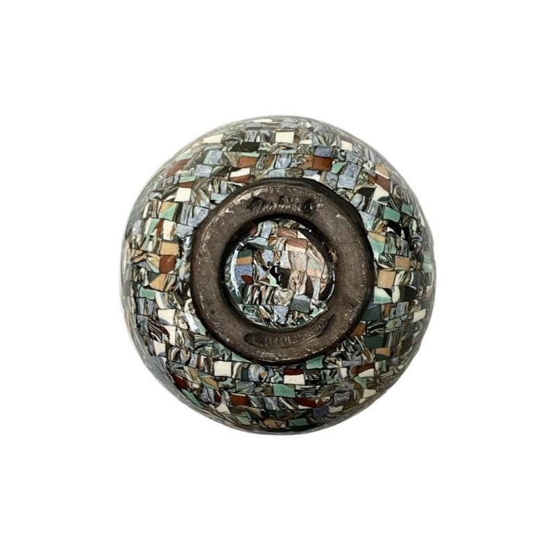 Micro-Mosaic Ceramic Vase by Jean Gerbino for Vallauris, France, 1950s For Sale 1