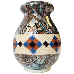 Vintage Micro Mosaic Ceramic Vase by Jean Gerbino for Vallauris, France, circa 1950