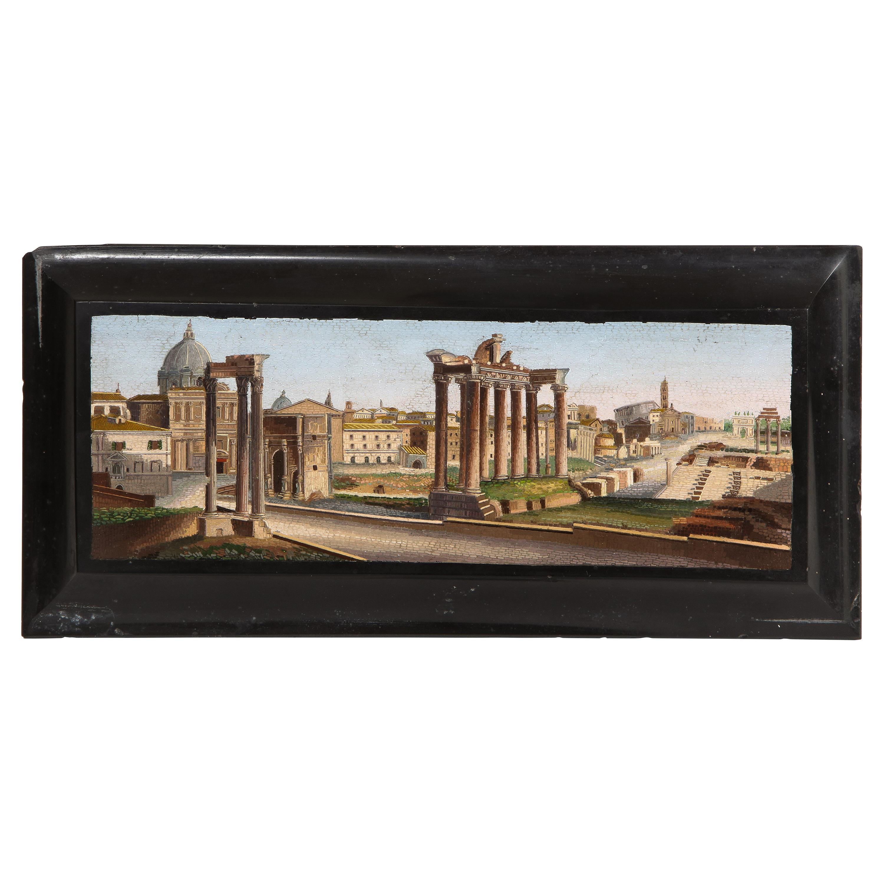 Micro Mosaic Coliseum Scene frame For Sale at 1stDibs