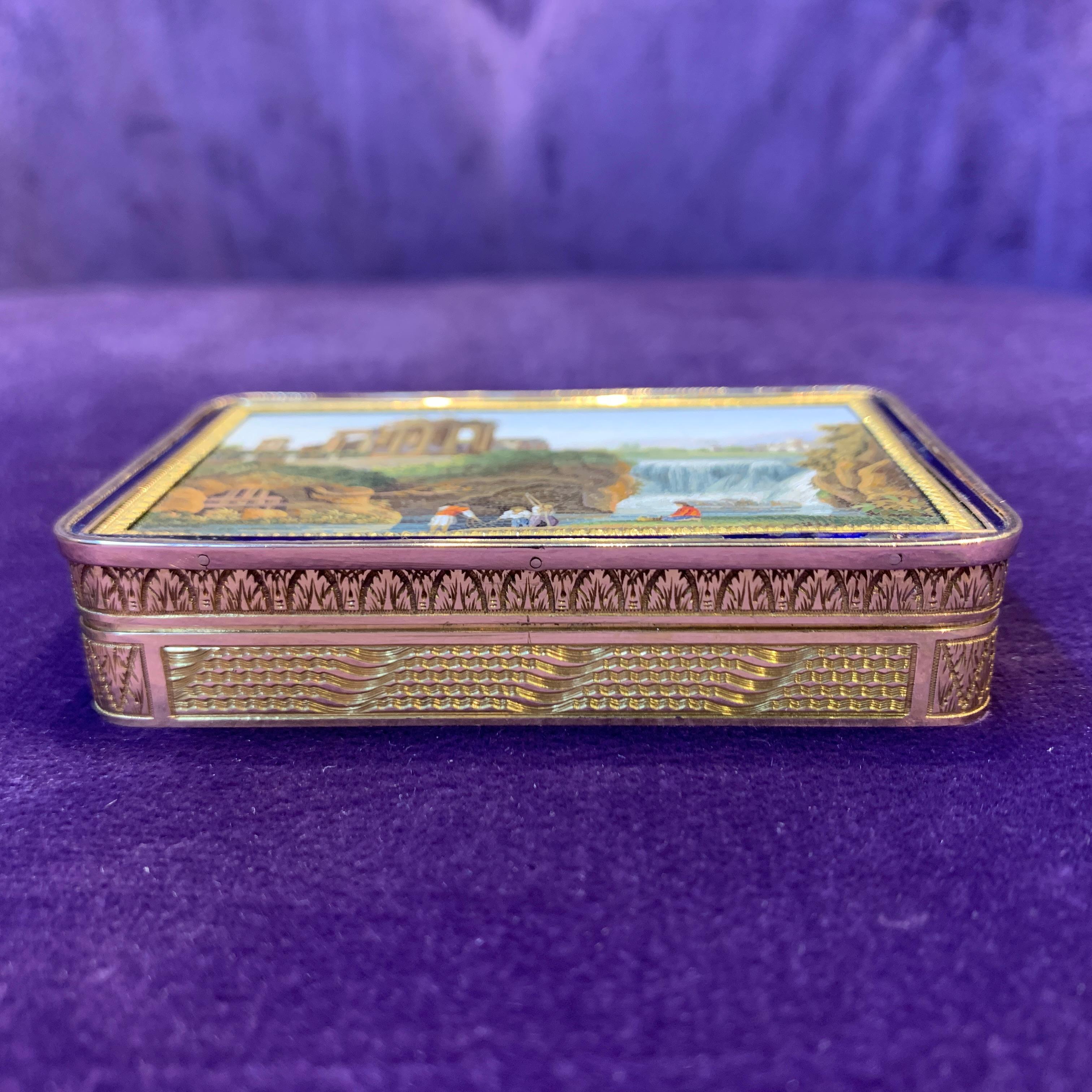 Micro Mosaic Gold Snuff Box 7