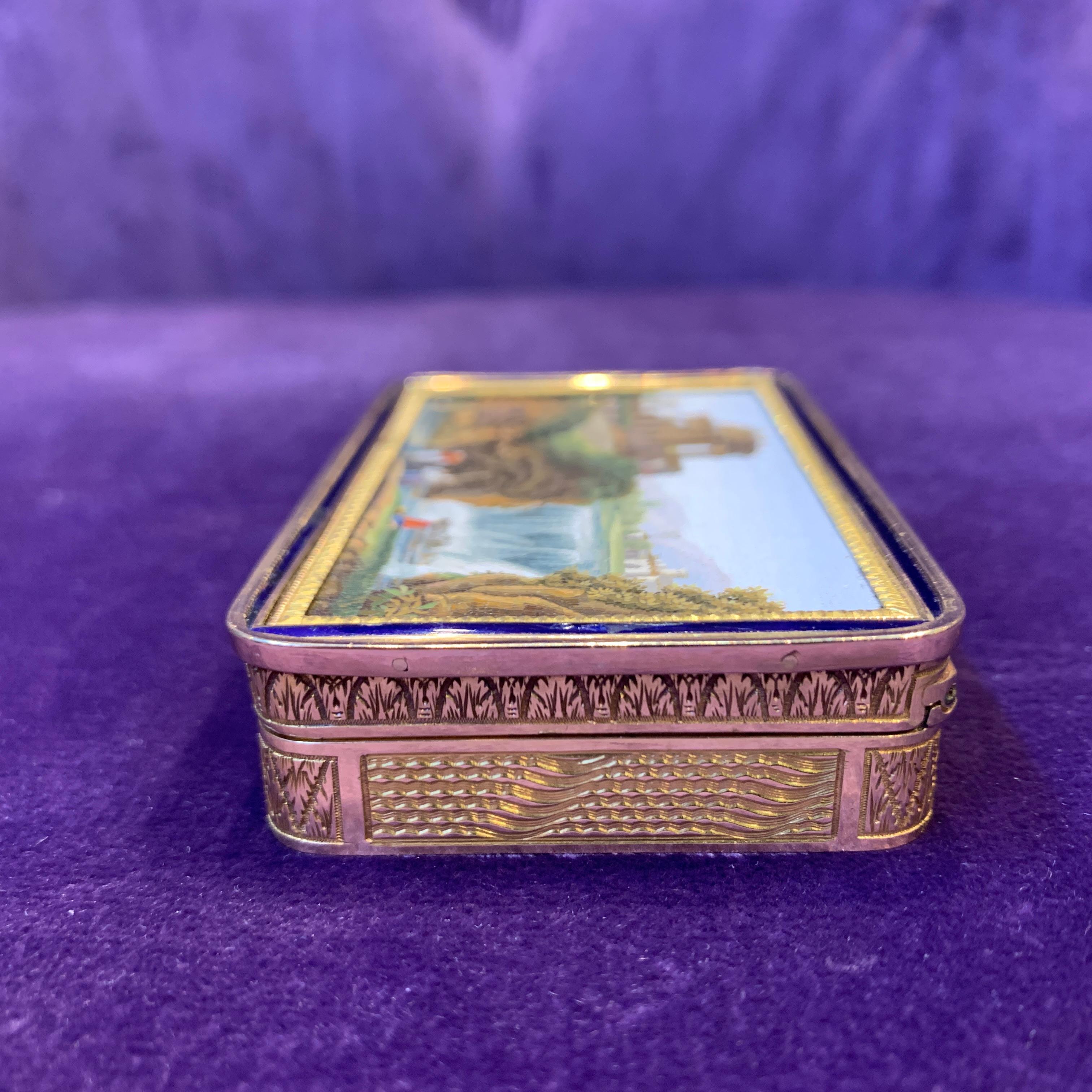 Micro Mosaic Gold Snuff Box 8