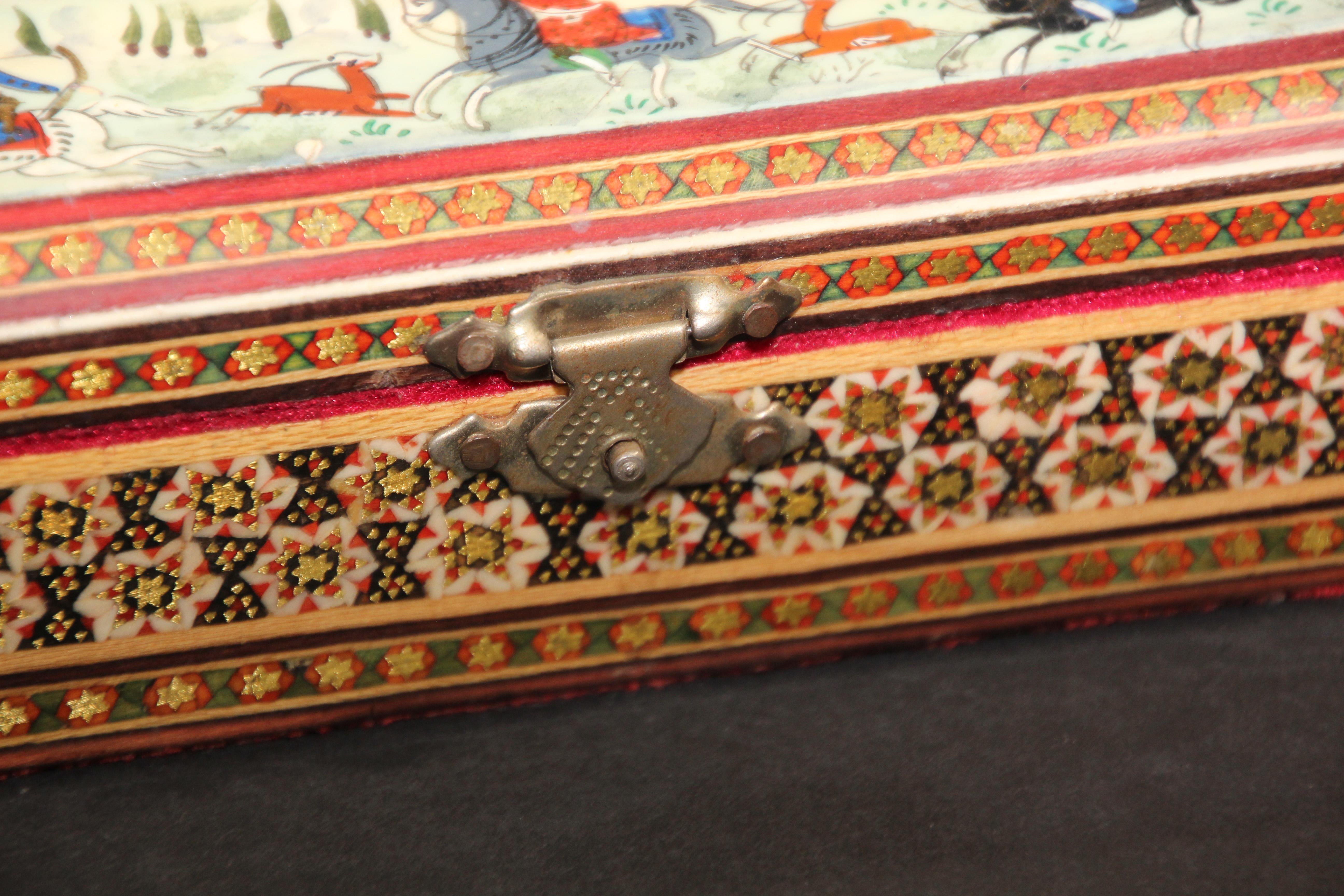 Micro Mosaic Indo Persian Moorish Inlaid Trinket Box 4