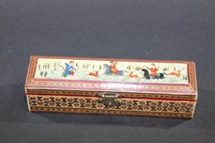 Micro Mosaic Indo Persian Moorish Inlaid Trinket Box