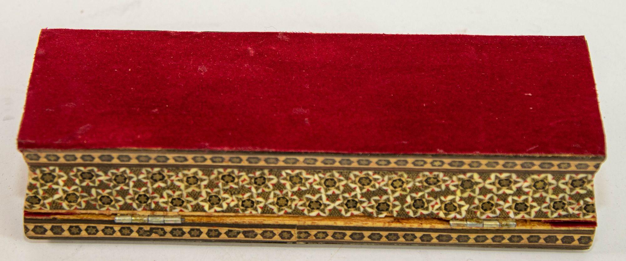 Micro Mosaic Moorish Inlaid Jewelry Pen Box For Sale 2