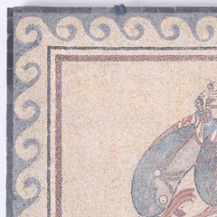 Micro Mosaic Plaque of Eros Riding Two Dolphins