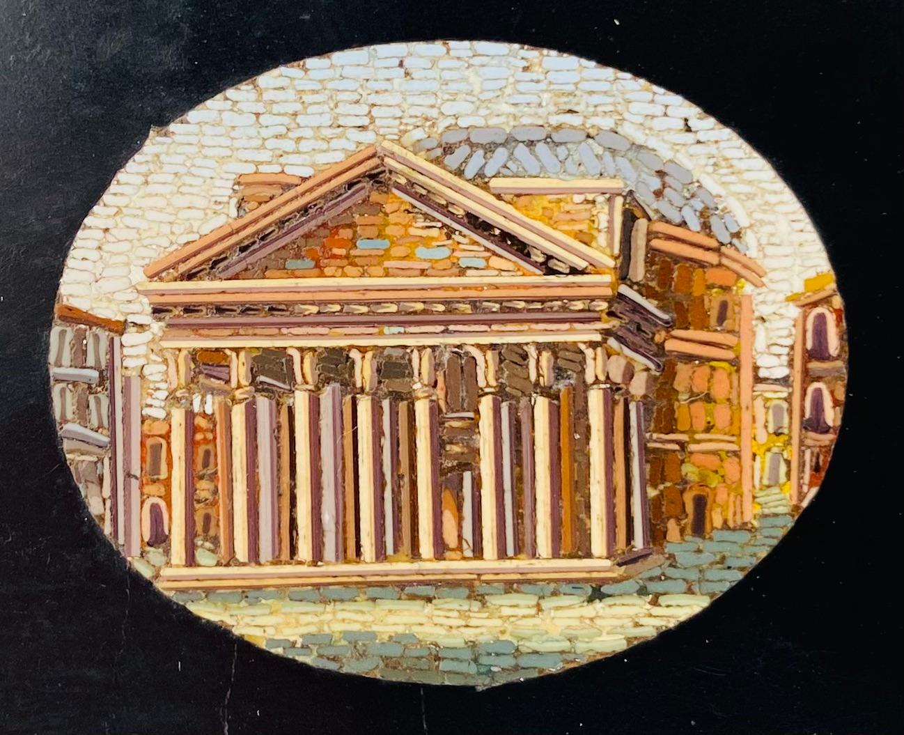 Grand Tour Tablette en micro-mosaïque, 19e siècle en vente