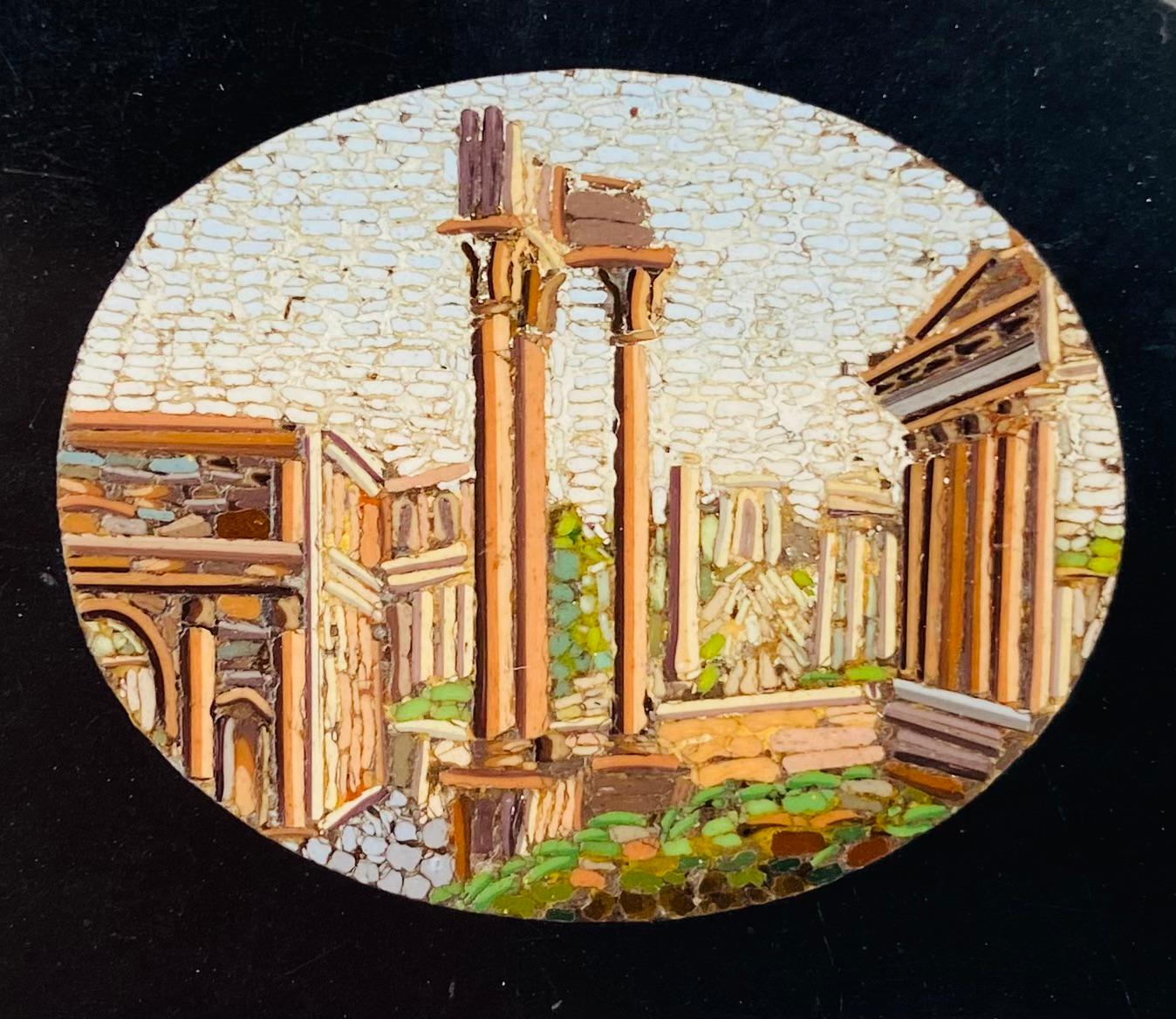 italien Tablette en micro-mosaïque, 19e siècle en vente