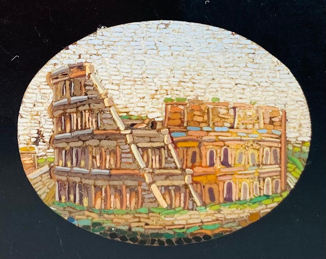 Tablette en micro-mosaïque, 19e siècle Bon état - En vente à 'S-HERTOGENBOSCH, NL