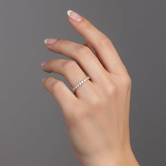 Micro Pave Diamond 14K (or 18k upon request) Yellow Gold Eternity Band Ring