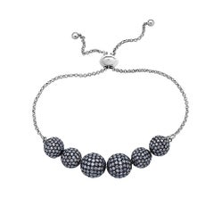 Micro Pave Diamond Ball Beaded Bracelet