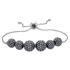 Bracelet à boules de diamants micro pave