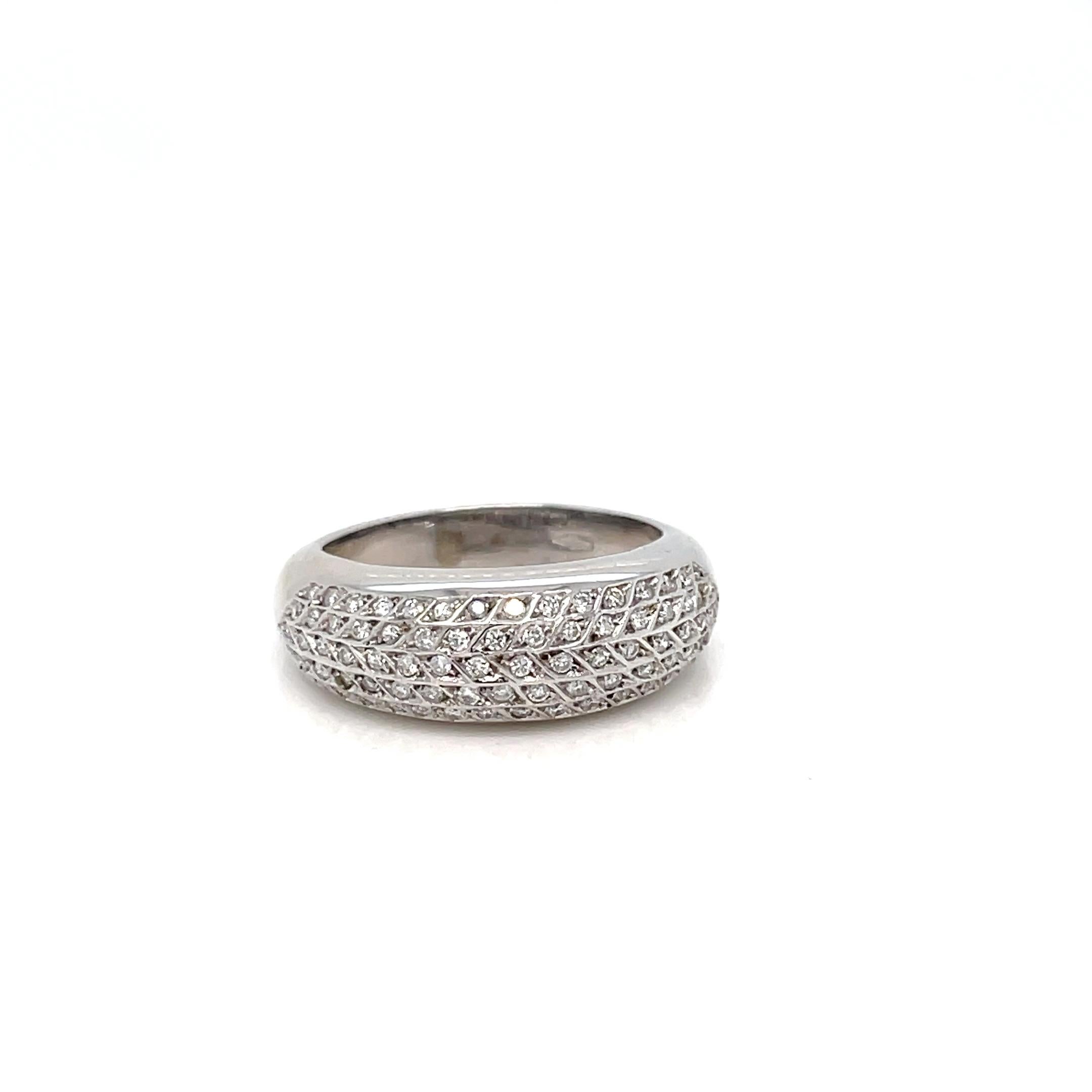 Micro Pave Diamond Gold Ring For Sale 1
