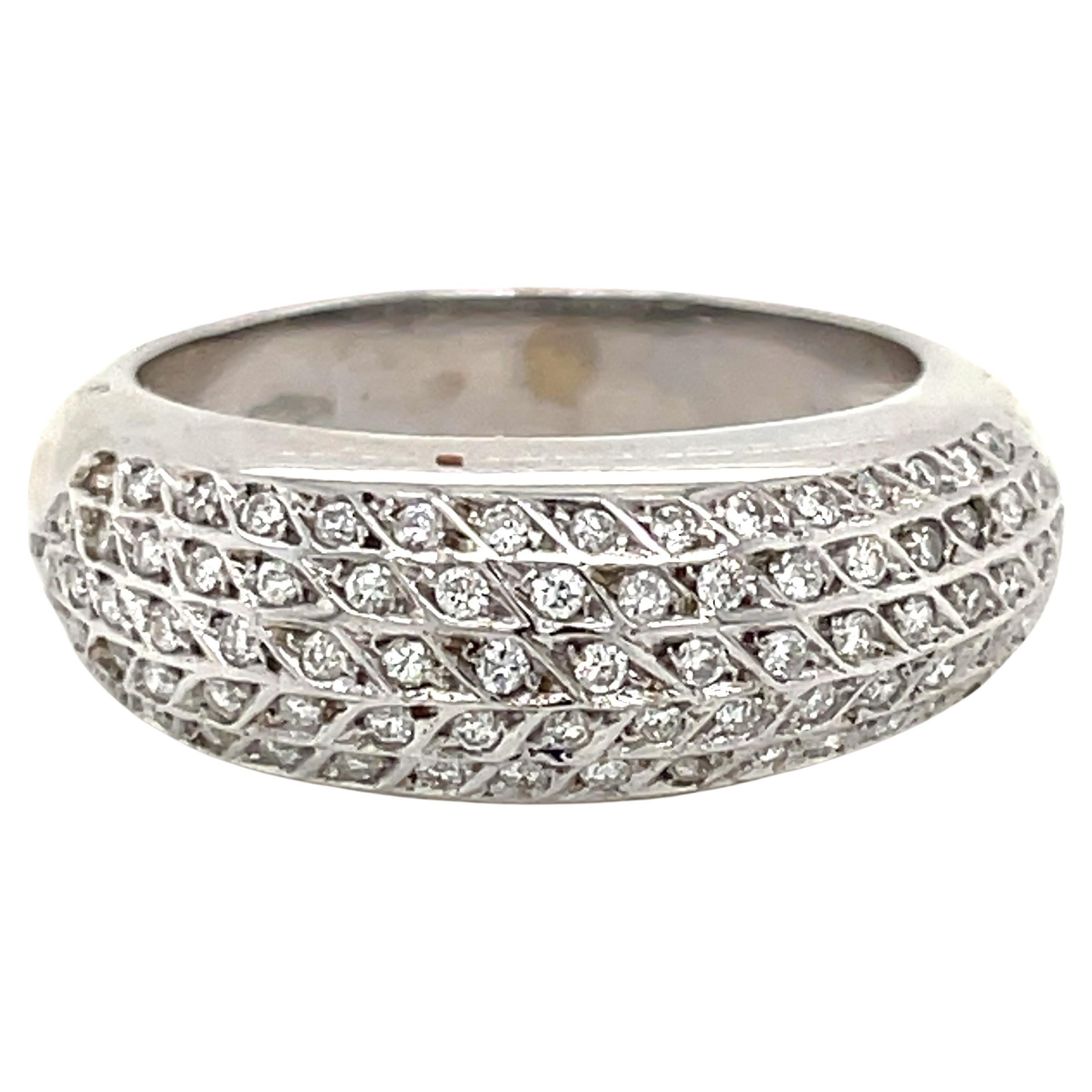 Micro Pave Diamond Gold Ring For Sale