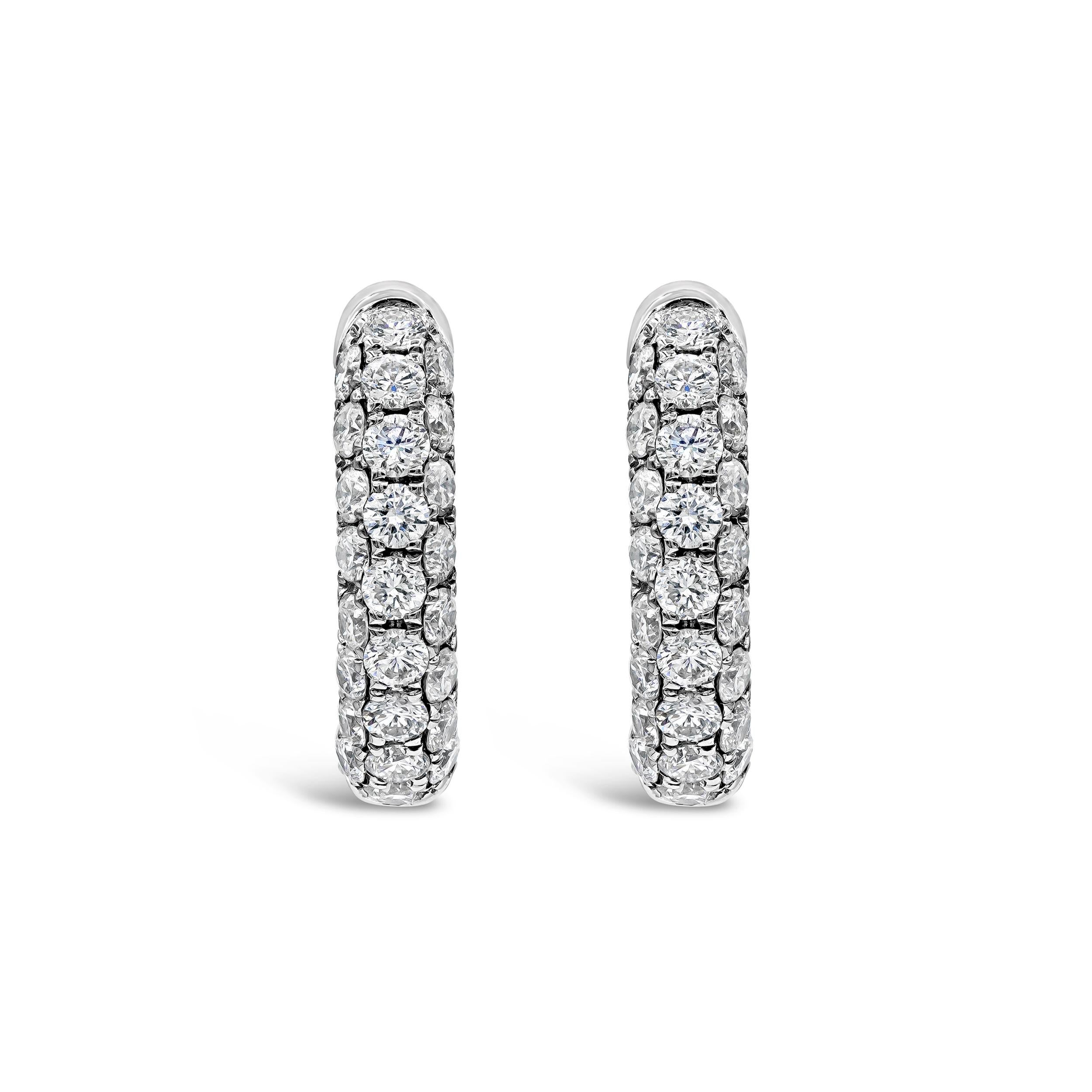 micro pave diamond hoop earrings