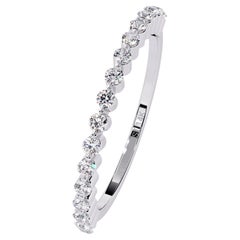 Mikro-Pavé-Diamantring mit halber Ewigkeit aus 14 Karat Gold, 0,24 Karat