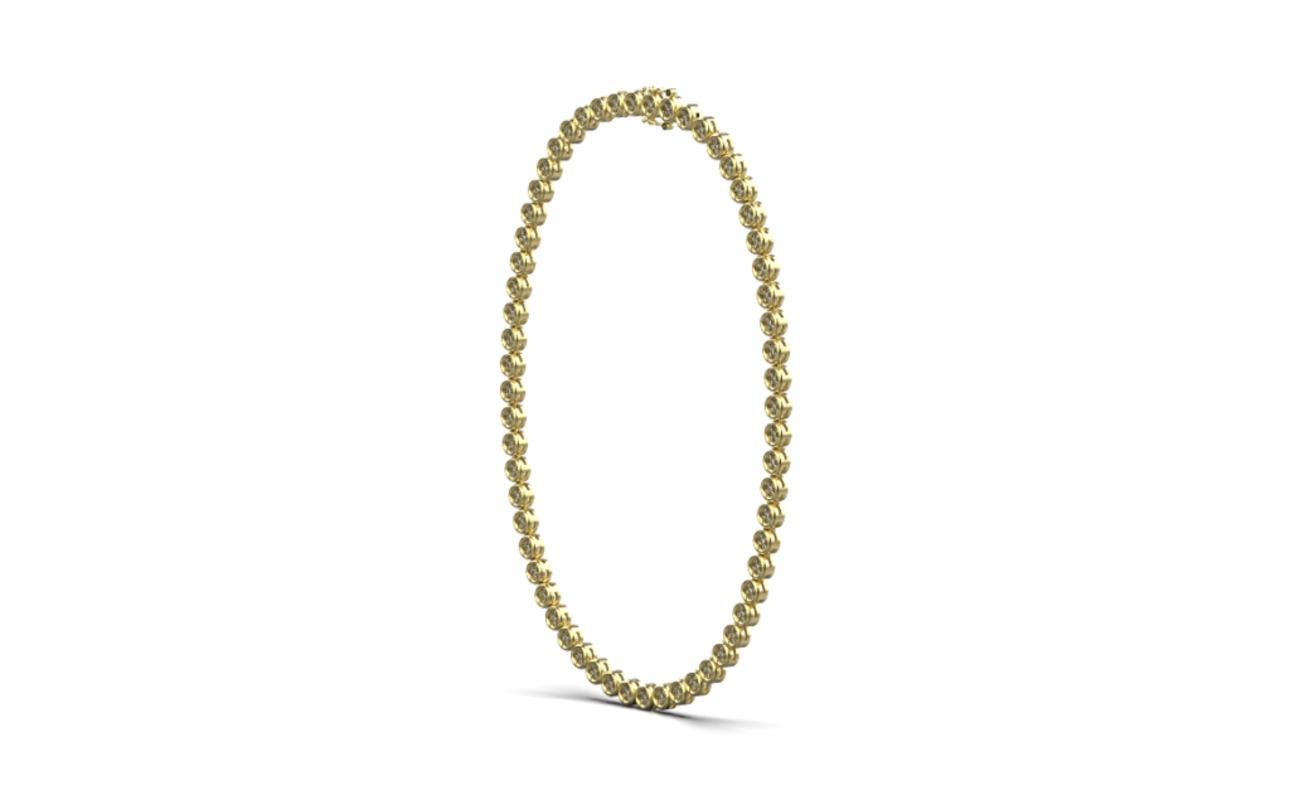 Micro Pave-Halskette, 18 Karat Gold, 2,74 Karat im Zustand „Neu“ im Angebot in Leigh-On-Sea, GB