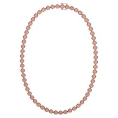 Micro Pave Necklace, 18K Rose Gold, 2.74ct