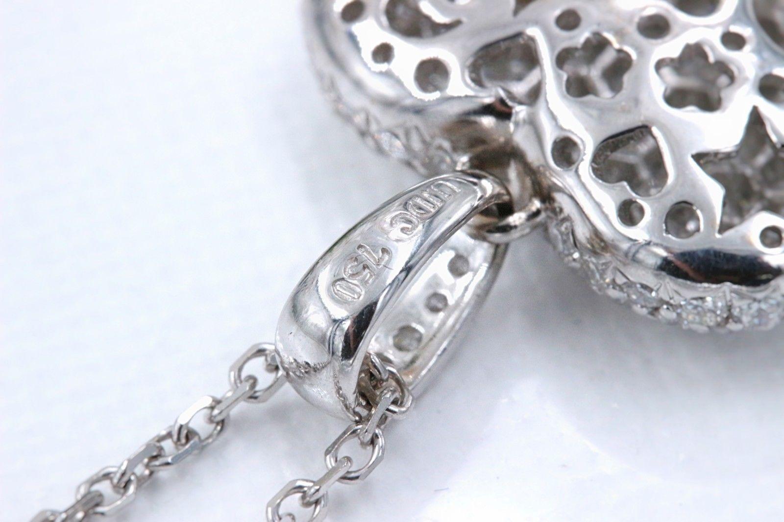Micro Pave Round Diamond Heart Pendant 3.00 Carat Necklace in 18 Karat Gold 6