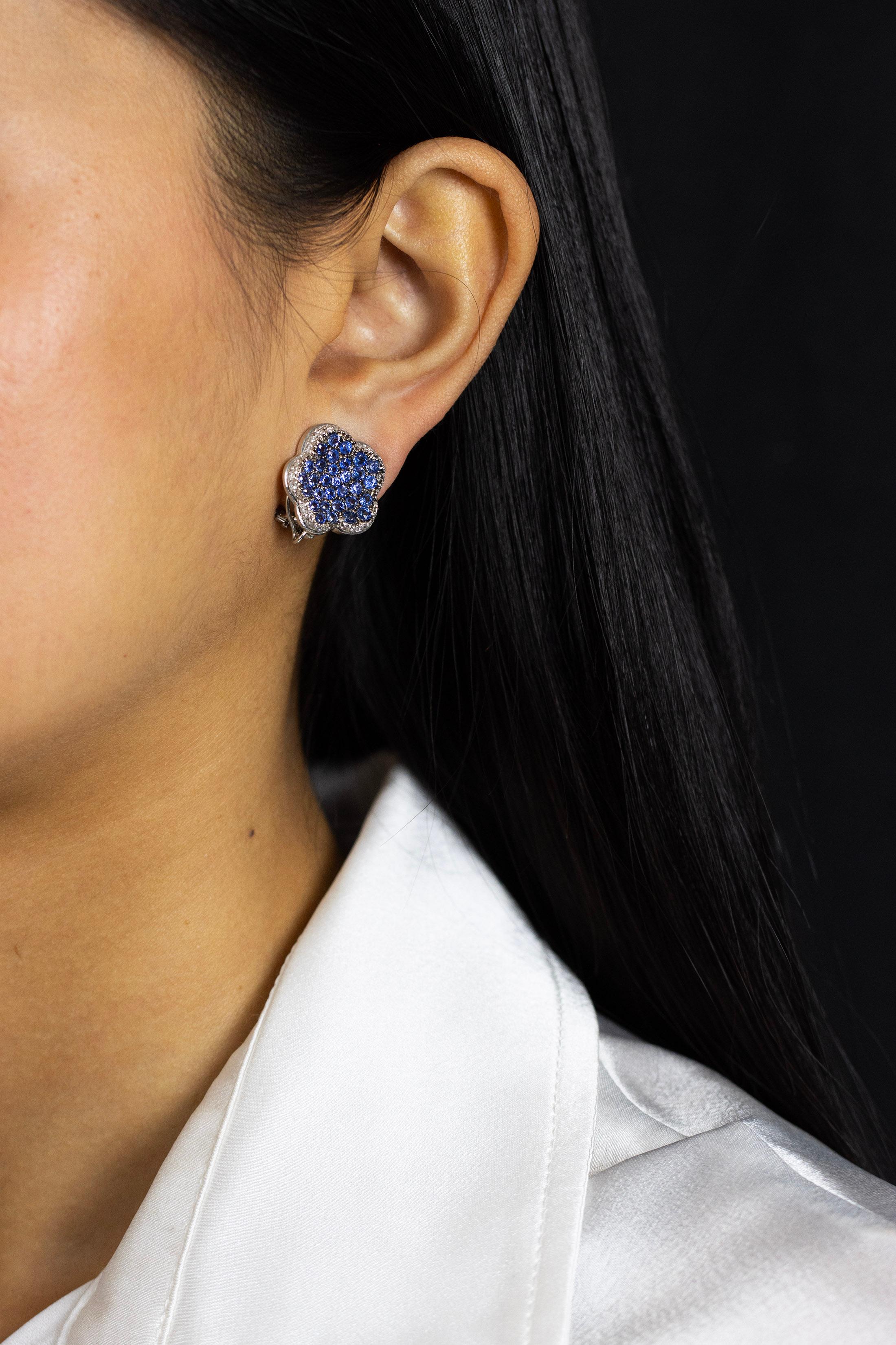 sapphire pave earrings