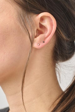 Micro White Diamond Studs