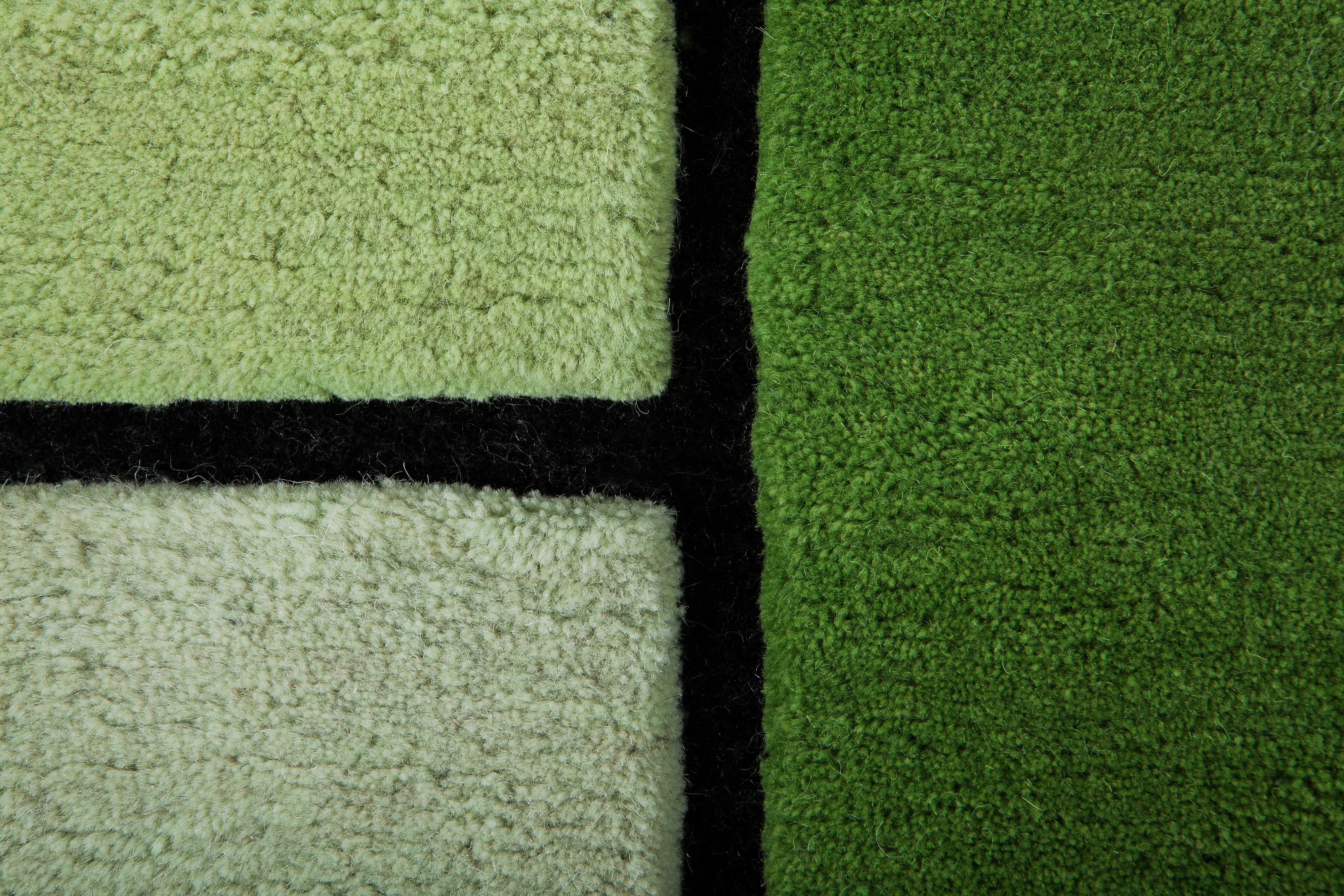 Microcosme Teppich:: handgeknüpft in Wolle:: 100 Kpi:: Matali Crasset (Handgeknüpft) im Angebot