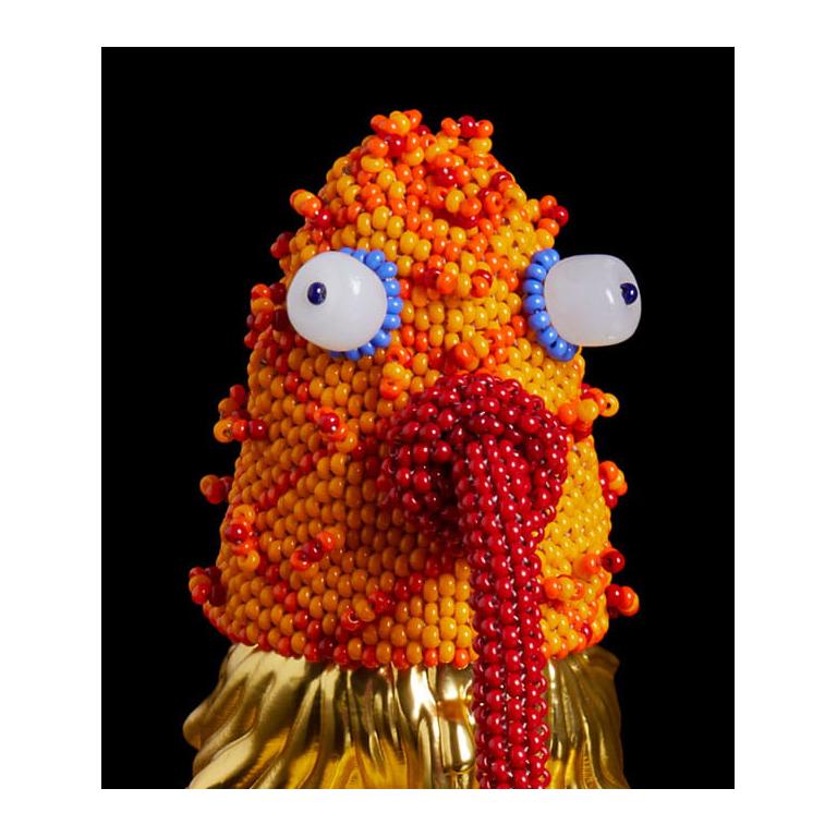 Escultura Criatura Microfreaks 'Dr. Licky' de The Haas Brothers & Haas Sisters Chapado en oro en venta