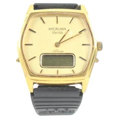 Microma Gold x Black Microma Watch 1O1130