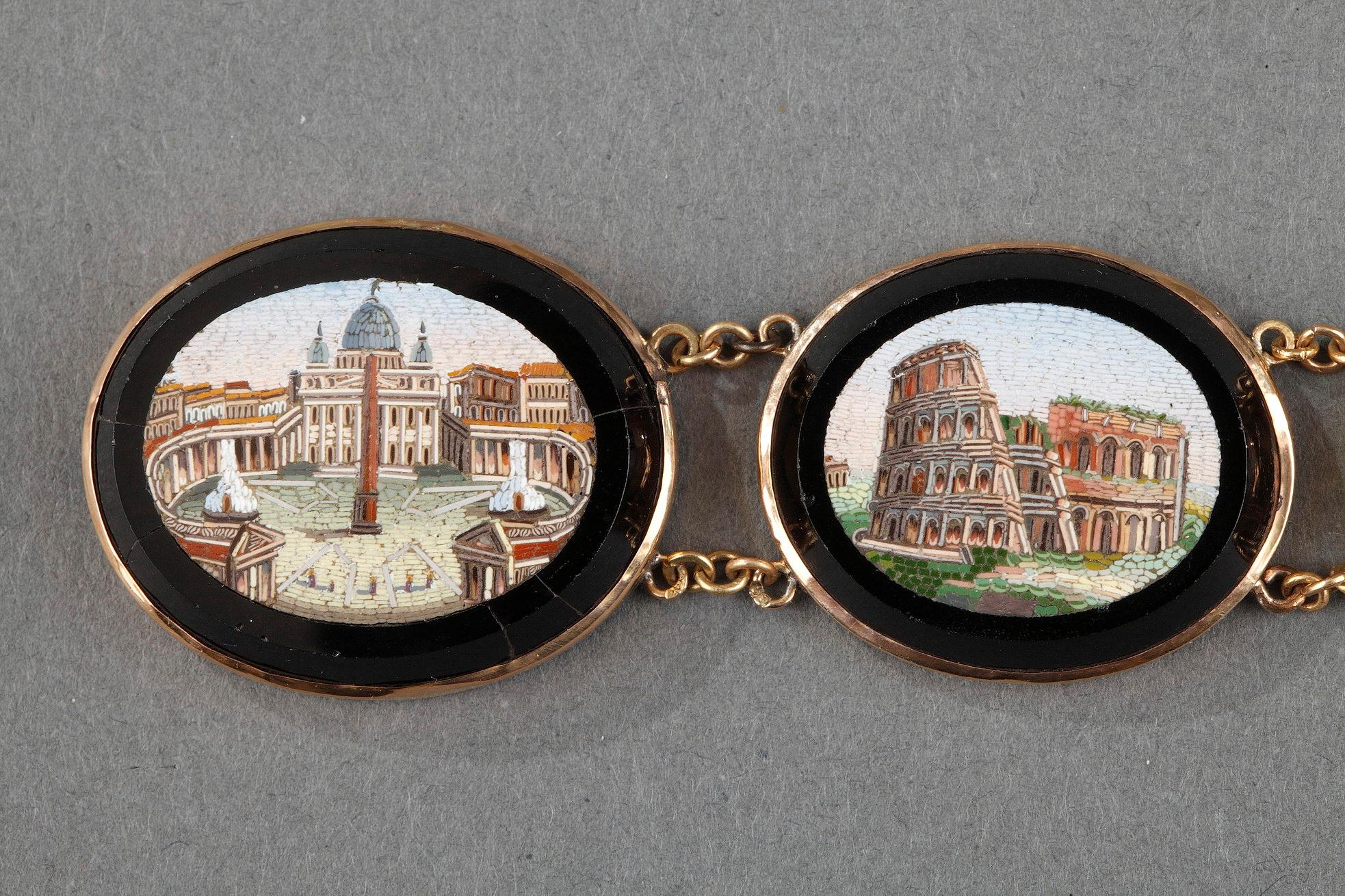 Bracelet en micromosaïque, première moitié du XIXe siècle The Bon état - En vente à Paris, FR