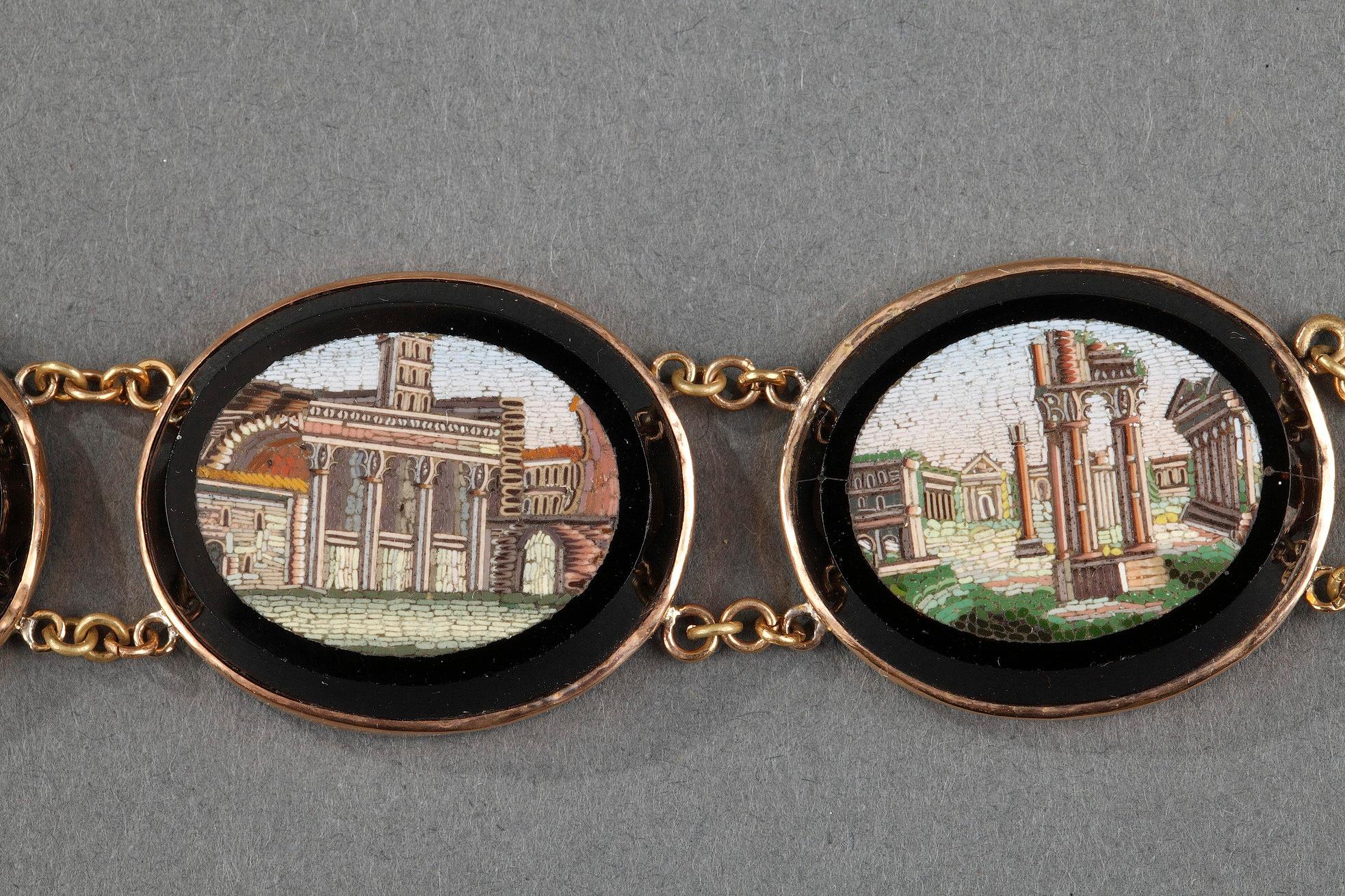 Bracelet en micromosaïque, première moitié du XIXe siècle The en vente 1
